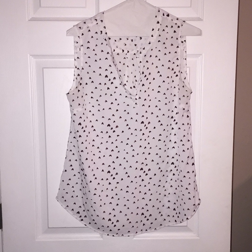 Sleeveless Black Heart Blouse